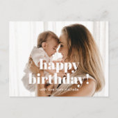 ハッピーバースデーとMommy with Photo ポストカード (正面)