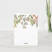 ハッピーバースデーにカラフル水の色フローラ ノートカード (裏面)