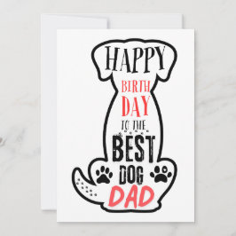 ハッピーバースデーにドッグ最高のパパカード 招待状