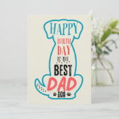 ハッピーバースデーにドッグ最高のパパ 招待状 (スタンド正面)