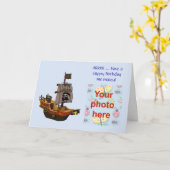 ハッピーバースデーに写真を追加 カード (黄色い花)