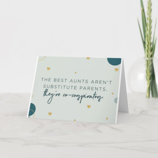 ハッピーバースデーに**こそ最高のの叔母へ!** カード (正面)