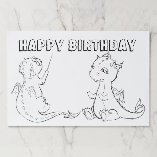 ハッピーバースデーぬり龍 ペーパーパッド (正面)