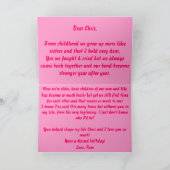 ハッピーバースデーのいとこカード カード (内部)