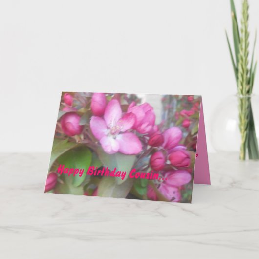 ハッピーバースデーのいとこカード カード (正面)