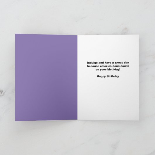 ハッピーバースデーのおかしみのある太った猫 シーズンカード (内部)