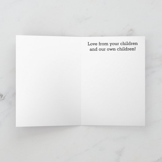 ハッピーバースデーのおばあさんの挨拶状 カード (内部)