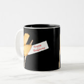 ハッピーバースデーのおみくじ入りクッキー ツートーンマグカップ (正面左)