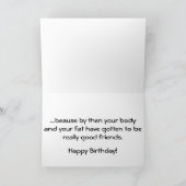 ハッピーバースデーのおもしろいなユーモアは重量カードを失います カード (内部)