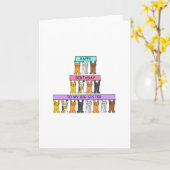 ハッピーバースデーのお姉ちゃんの漫画猫 カード (黄色い花)