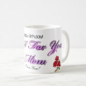 ハッピーバースデーのお母さんのマグ! コーヒーマグカップ (正面右)