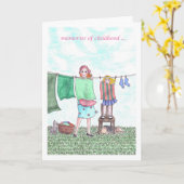 ハッピーバースデーのお母さんの幼年期の記憶 カード (黄色い花)