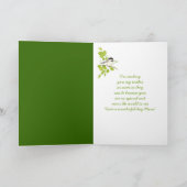 ハッピーバースデーのお母さんの《鳥》アメリカゴガラ、鳥及びレース カード (内部)