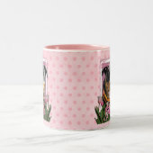 ハッピーバースデーのお母さん-ロットワイラー- SambaParTi ツートーンマグカップ (中央)