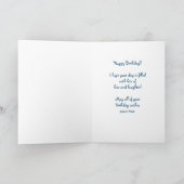 ハッピーバースデーのお洒落で幸せで飛んでいるな天使の妖精 カード (内部)