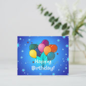 ハッピーバースデーのお祝い ポストカード (スタンド正面)