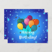 ハッピーバースデーのお祝い ポストカード (正面/裏面)