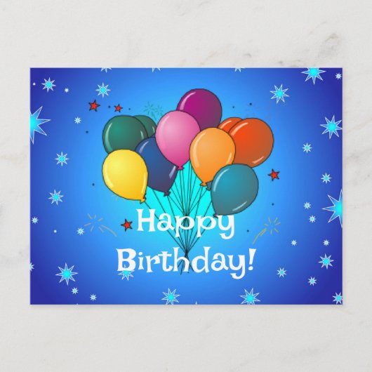 ハッピーバースデーのお祝い ポストカード (正面)