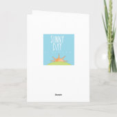 ハッピーバースデーのかわいいカップケーキ カード (裏面)