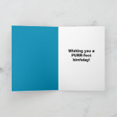 ハッピーバースデーのかわいいパーティーハットユーモア シーズンカード (内部)