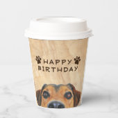 ハッピーバースデーのぞき犬 紙コップ (正面)