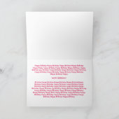 ハッピーバースデーのためのSPAM高速道路の漫画の車 カード (内部)