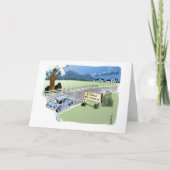 ハッピーバースデーのためのSPAM高速道路の漫画の車 カード (正面)