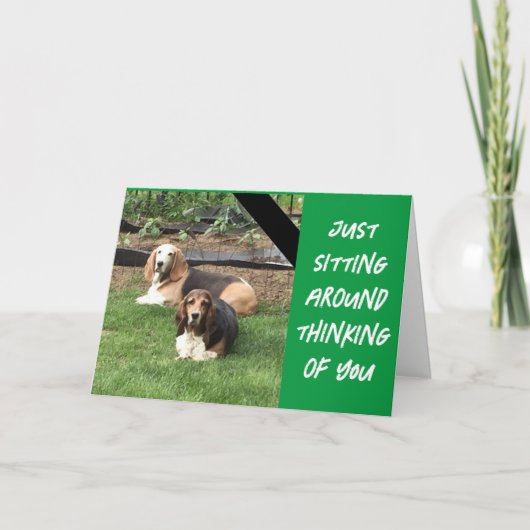 ハッピーバースデーのまわりにを持って横たわること カード (正面)