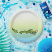 ハッピーバースデーのわに ペーパープレート (パーティー)