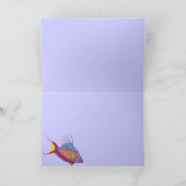 ハッピーバースデーのアクアリウムの魚カード カード (内部)