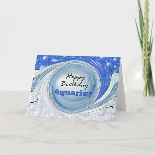 ハッピーバースデーのアクエリアス カード (正面)