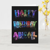 ハッピーバースデーのアビゲイルカード カード (黄色い花)