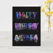 ハッピーバースデーのアンドリアカード カード (黄色い花)