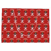 ハッピーバースデーのイエス・キリストのクリスマスのクリスマスのギフトバッグ ラージペーパーバッグ (裏面)