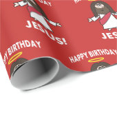 ハッピーバースデーのイエス・キリストのクリスマスのクリスマスの包装紙 ラッピングペーパー (ロールコーナー)