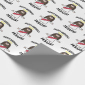 ハッピーバースデーのイエス・キリストのクリスマスのクリスマスの包装紙 ラッピングペーパー (角)