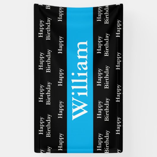 ハッピーバースデーのウィリアムのカスタム 横断幕 (縦)