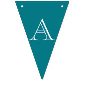 ハッピーバースデーのエッフェルの紫色のピンクのティール(緑がかった色)の旗布 バンティングフラッグ (第3の旗)