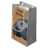 ハッピーバースデーのオウムのギフトバッグ スモールペーパーバッグ (裏面アングル)