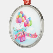 ハッピーバースデーのオーナメント メタルオーナメント (左)