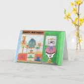 ハッピーバースデーのカウボーイカード カード (黄色い花)