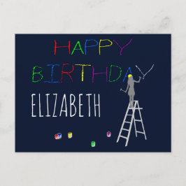 ハッピーバースデーのカスおもしろいタブル ポストカード