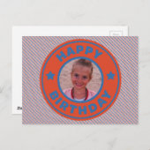 ハッピーバースデーのカスタマイズ可能なフォトカード ポストカード (正面/裏面)