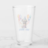 ハッピーバースデーのカップケーキと風船 タンブラーグラス (裏面)