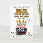 ハッピーバースデーのカップケーキ- 49歳 カード (正面)