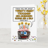 ハッピーバースデーのカップケーキ- 78歳 カード (黄色い花)