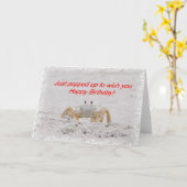 ハッピーバースデーのカニ カード (黄色い花)