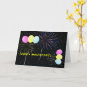 ハッピーバースデーのカフランスのード カード (黄色い花)