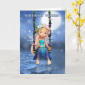 ハッピーバースデーのカワイイフローラ カード (黄色い花)