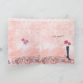 ハッピーバースデーのガーリーな物|の挨拶状 カード (内部)